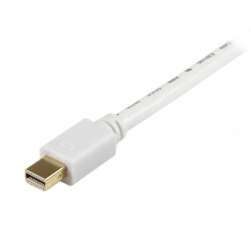 StarTech MDP2VGAMM3W 3 ft Mini DisplayPort to VGA Adapter Converter Cable - White